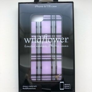 Wildflower lavender plaid I phone 6/7/8 case